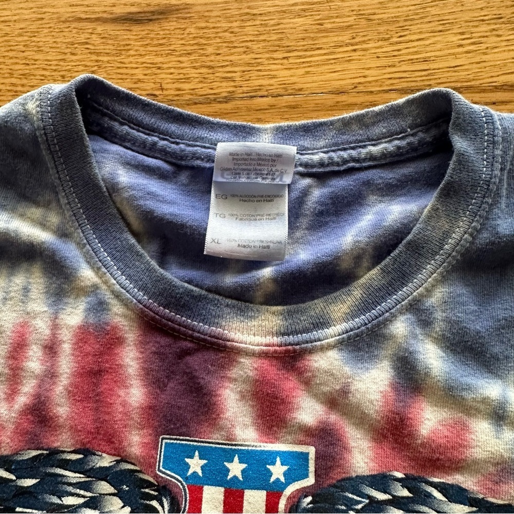 Vintage Tie Dye T-Shirt Legendary USA Power Hot Rod Drag Car Size XL - Picture 7 of 8